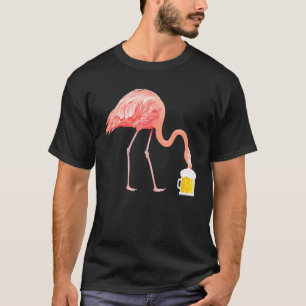 Camiseta Flamingo Beer Cute Funny Flamingos Rosa