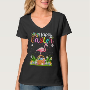 Camiseta Flamingo Bird Bunny Egg Hung Flamingo Happy Ea