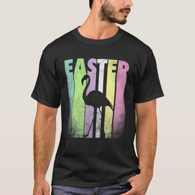 Camiseta Flamingo Bird Happy Easter Cute Funny Spring Fun (Anverso)