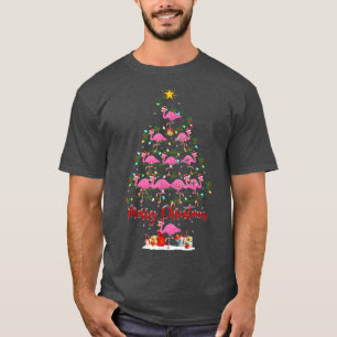 Camiseta Flamingo Bird Lover Matching Santa Flamingo Christ