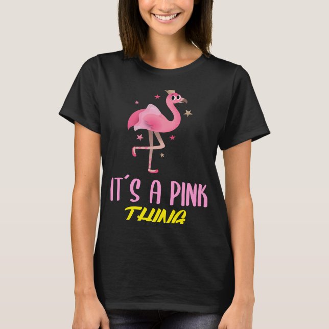 Camiseta Flamingo Bird Pink Flamingo (Anverso)