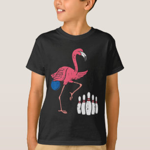 Camiseta Flamingo Bowling Funny Sport Bowler Team