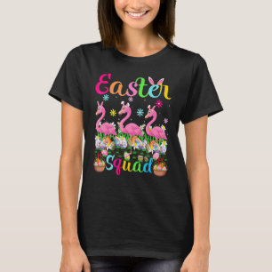 Camiseta Flamingo Bunny Ear Easter Squad Flamingo Bird Happ