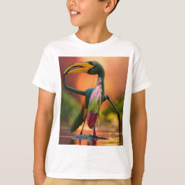 Camiseta Flamingo Chef en acción"