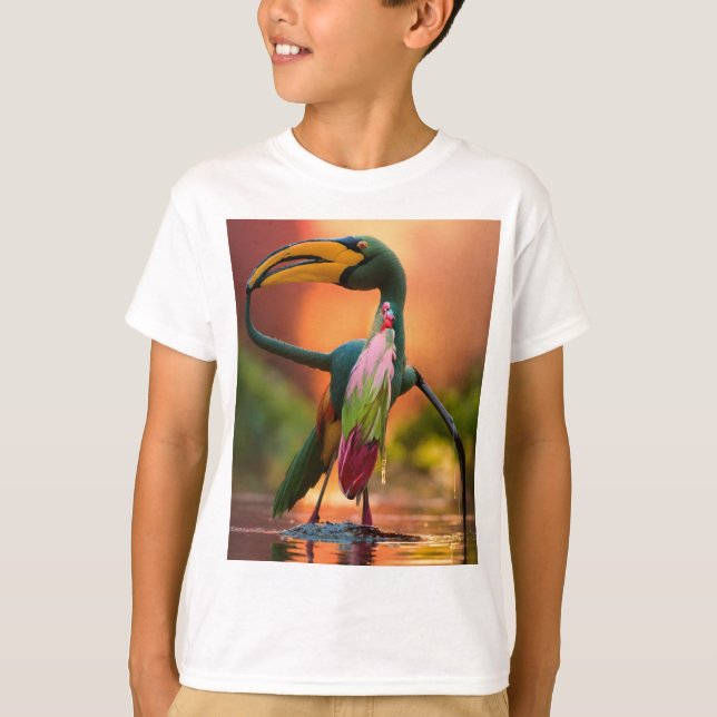Camiseta Flamingo Chef en acción" (Anverso)