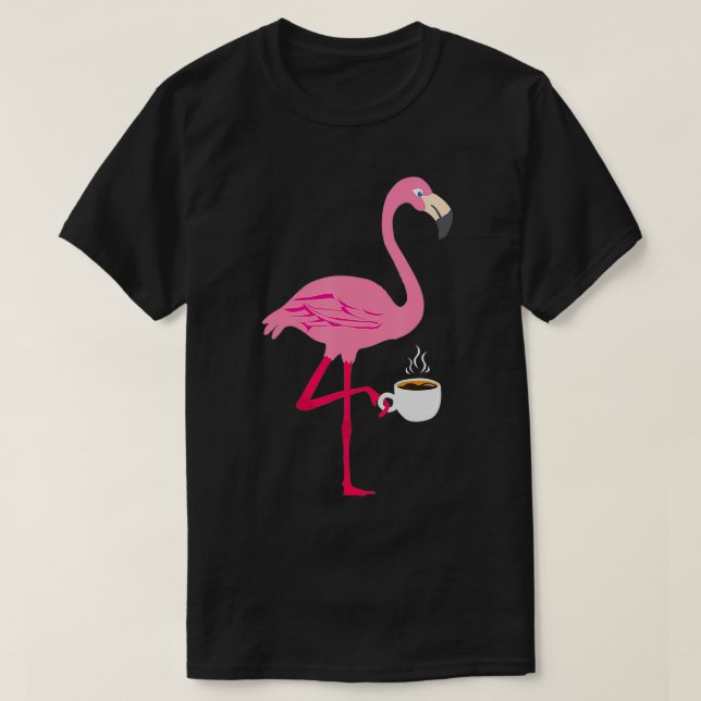 Camiseta Flamingo Coffee Funny (Diseño del anverso)