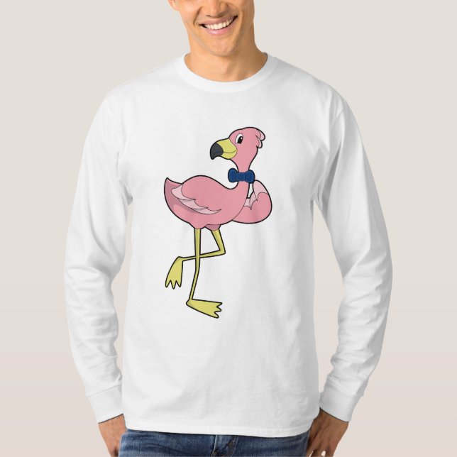 Camiseta Flamingo como Caballero con Tiempos (Anverso)