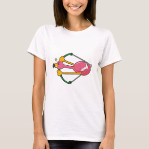 Camiseta Flamingo como flecha con arco
