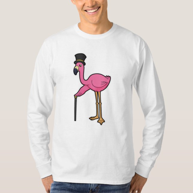 Camiseta Flamingo como Groom con Gorra y caña (Anverso)