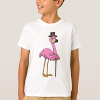 Flamingo como pensionista con palo