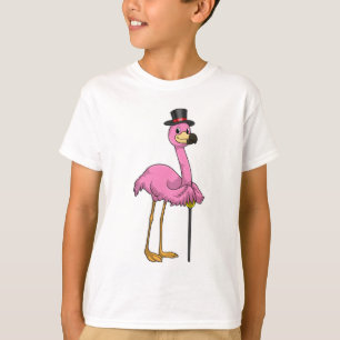 Camiseta Flamingo como pensionista con palo