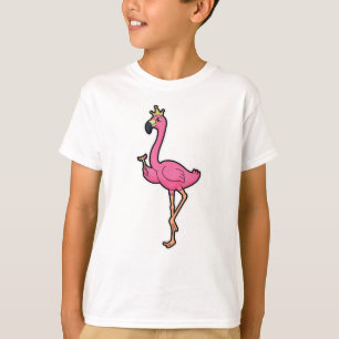 Camiseta Flamingo como rey con corona y personal