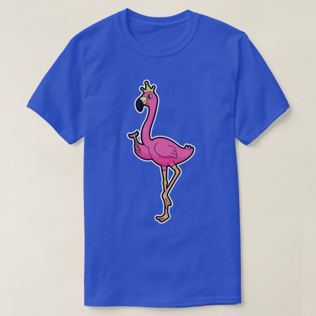 Camiseta Flamingo como rey con personal de la corona (Diseño del anverso)