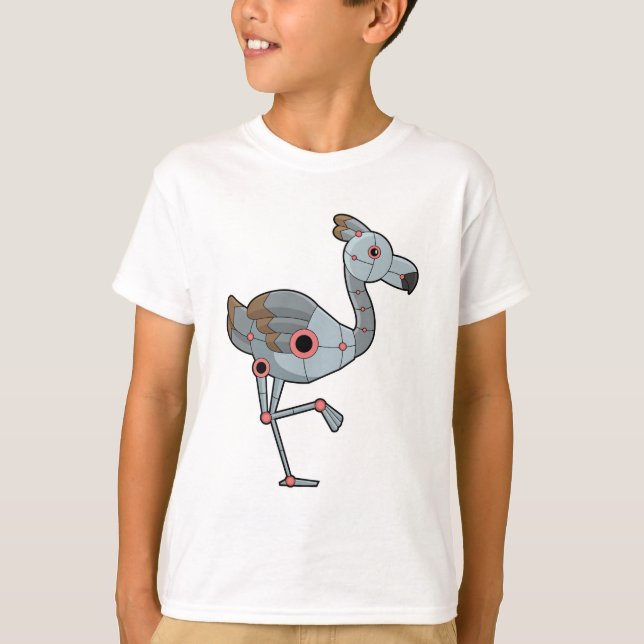 Camiseta Flamingo como Robot (Anverso)
