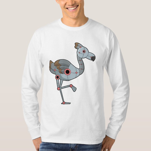 Camiseta Flamingo como Robot (Anverso)