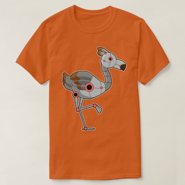 Camiseta Flamingo como Robot (Diseño del anverso)