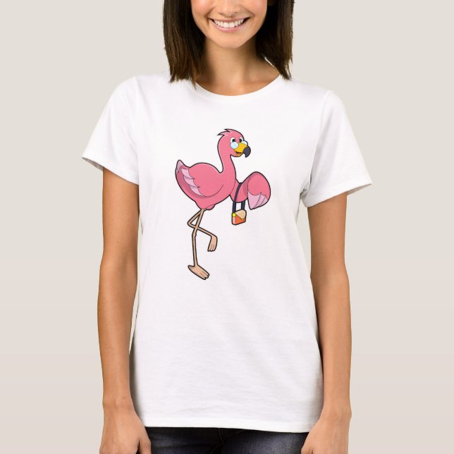 Camiseta Flamingo con cartera (Anverso)