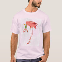 Flamingo con cóctel