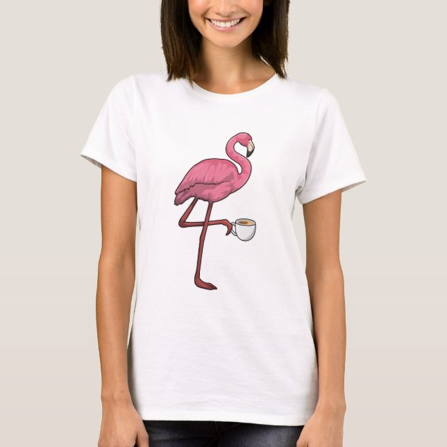 Camiseta Flamingo con Copa de Café (Anverso)
