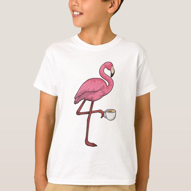 Camiseta Flamingo con Copa de Café (Anverso)