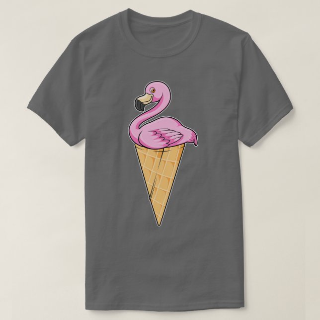 Camiseta Flamingo con crema de helado (Diseño del anverso)