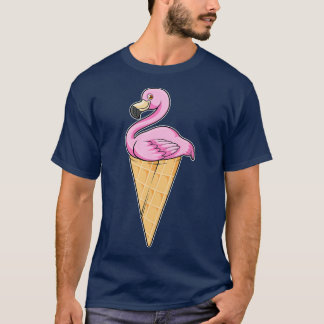 Camiseta Flamingo con crema de helado