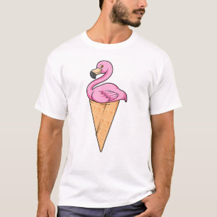 Camiseta Flamingo con crema de helado