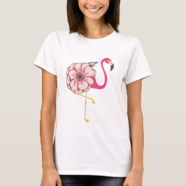 Camiseta Flamingo con diseño floral