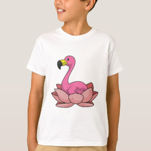 Camiseta Flamingo con flores de Lotus