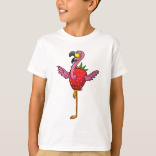 Camiseta Flamingo con fresa