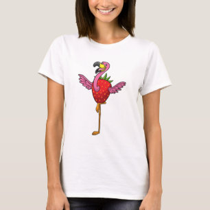 Camiseta Flamingo con fresa
