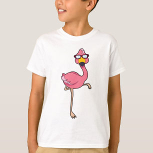 Camiseta Flamingo con gafas de sol