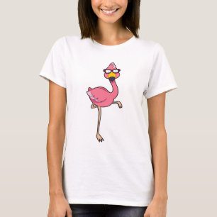 Camiseta Flamingo con gafas de sol