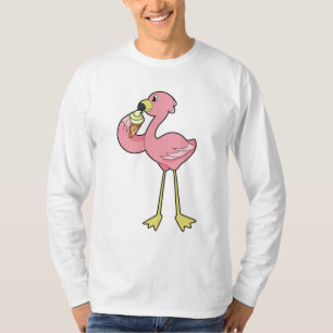 Camiseta Flamingo con helado Waffle