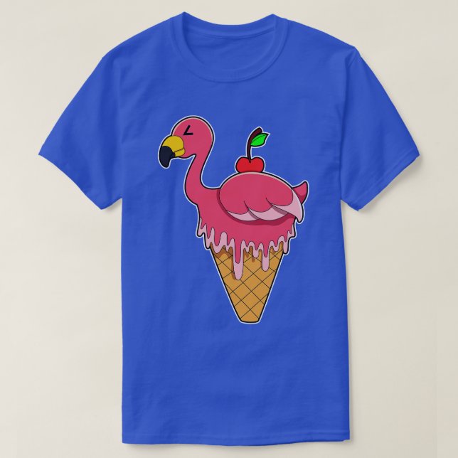 Camiseta Flamingo con helado Waffle Apple (Diseño del anverso)