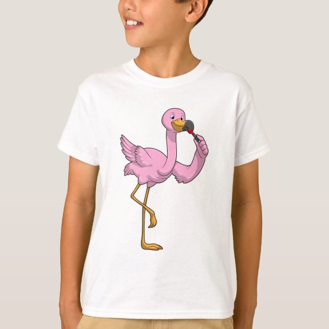 Camiseta Flamingo con lápiz labial (Anverso)