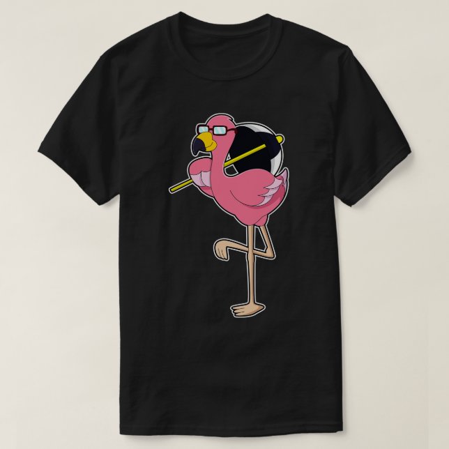 Camiseta Flamingo con paraguas (Diseño del anverso)