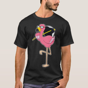 Camiseta Flamingo con paraguas