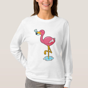 Camiseta Flamingo con pescado