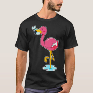 Camiseta Flamingo con pescado