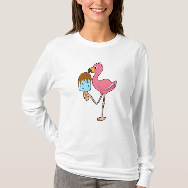 Camiseta Flamingo con Popsicle (Anverso)