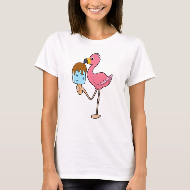 Camiseta Flamingo con Popsicle (Anverso)