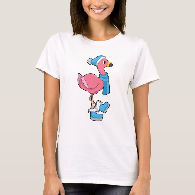 Camiseta Flamingo con Scarf y Gorra (Anverso)