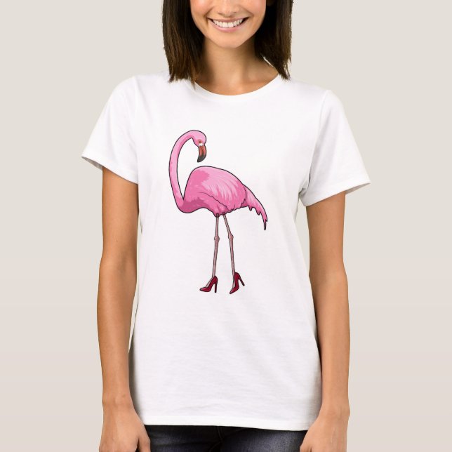 Camiseta Flamingo con tacones altos (Anverso)