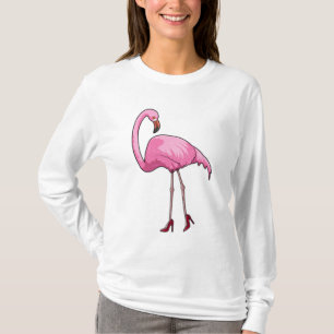 Camiseta Flamingo con tacones altos