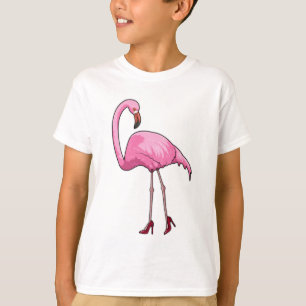 Camiseta Flamingo con tacones altos