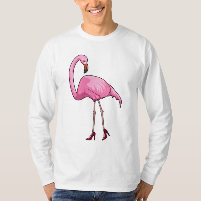 Camiseta Flamingo con tacones altos (Anverso)