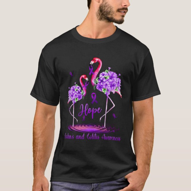 Camiseta Flamingo Crohn s and Colitis Awareness (Anverso)