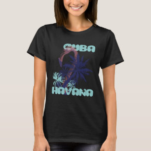 Camiseta Flamingo Cuba Habana Palmeras Vacaciones Océano