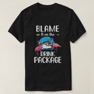 Camiseta Flamingo Culpa De Esto En El Paquete De Bebidas Cr